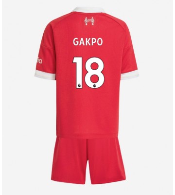 Liverpool Cody Gakpo #18 Hjemmebanetrøje Børn 2025-26 Kortærmet (+ Korte bukser)